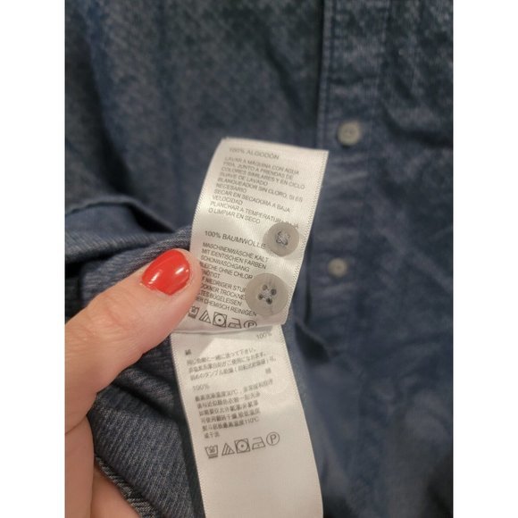 Tommy Bahama Men Size Large‎ Button Up Long Sleeve Blue Soft Casual Shirt Cotton - Picture 6 of 7